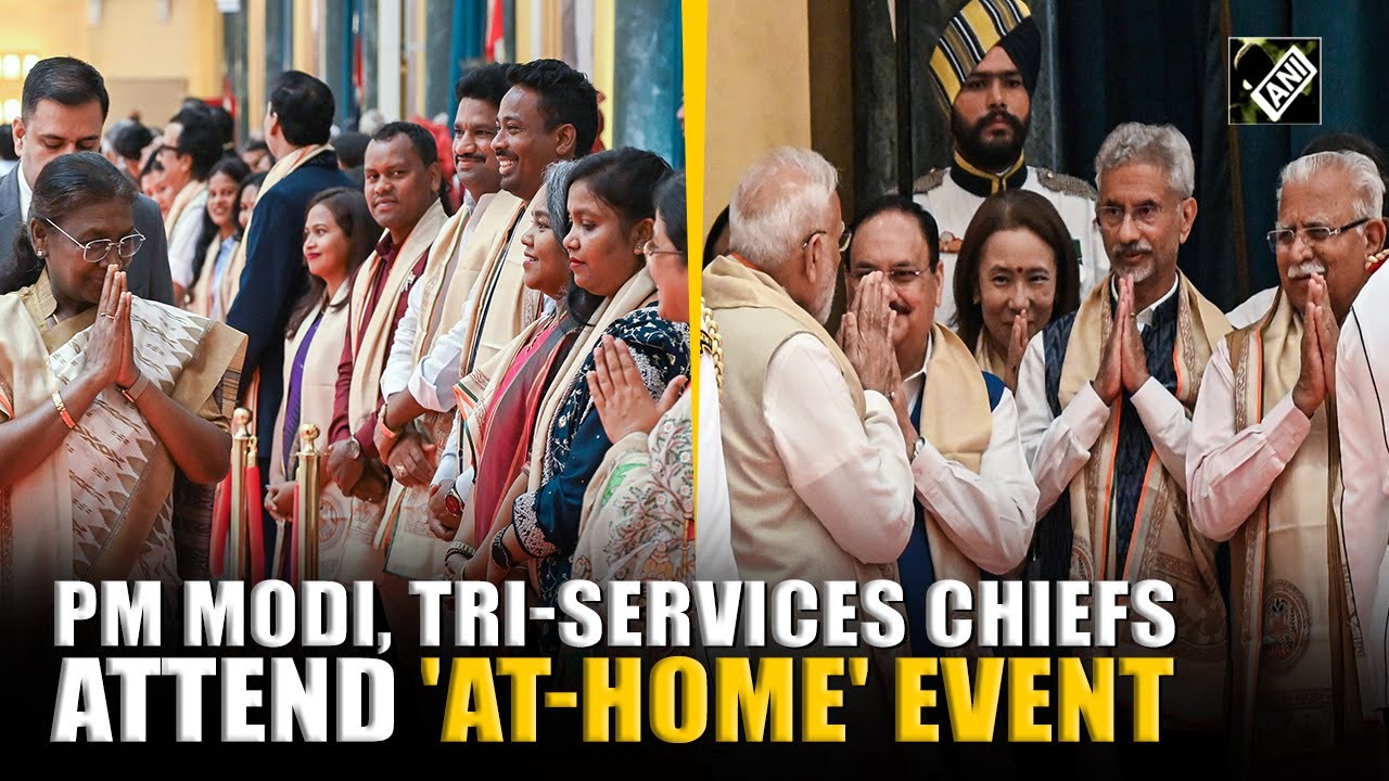 President Murmu hosts 'At-Home' at Rashtrapati Bhavan with PM Modi, Ministers, Tri-Services chief