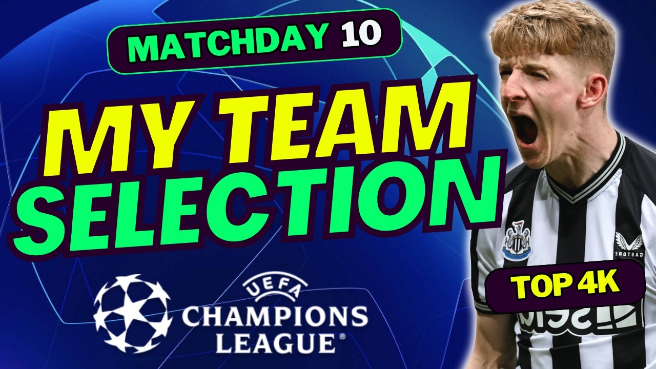 UCL FANTASY MD10 PLAYOFFS MY TEAM SELECTION | CHAMPIONS LEAGUE FANTASY TIPS 2025/26