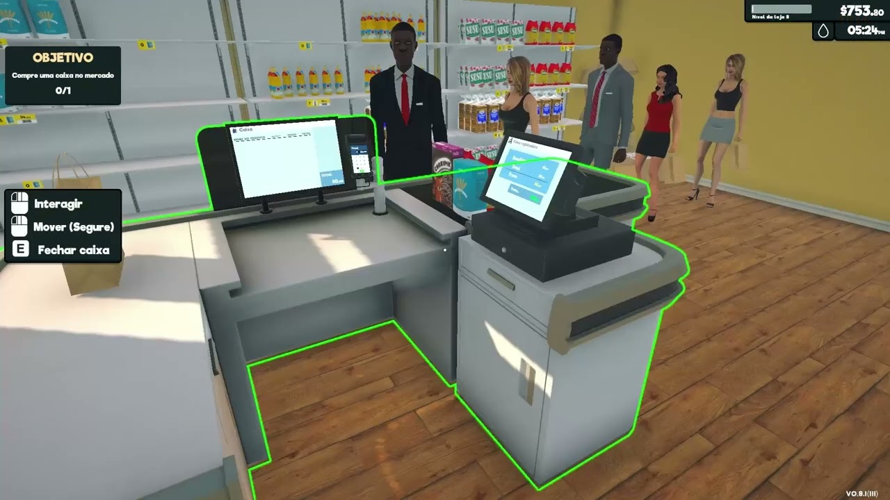 8 DIA DE VENDAS NO MERCADO | SUPERMARKET SIMULATOR