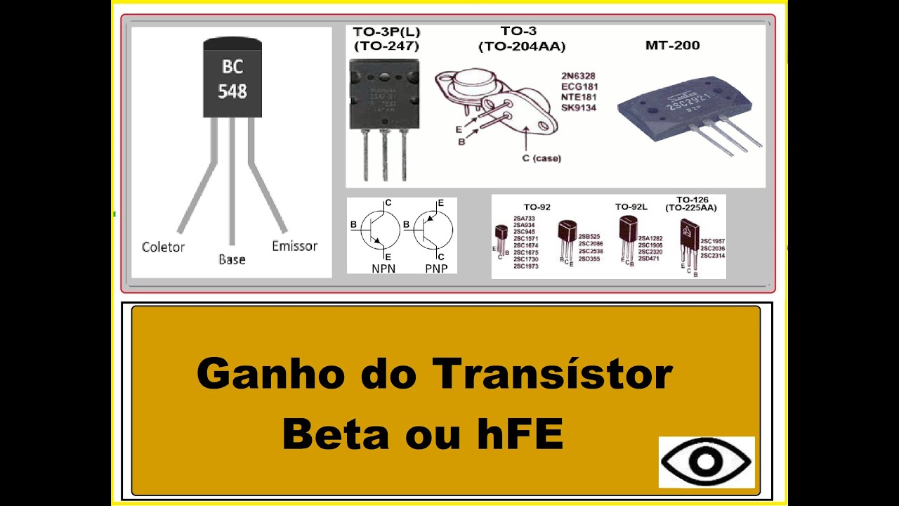 O que é Ganho do Transístor? Beta e hFE. (Parte 9/25)