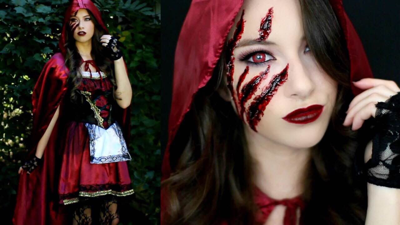 Little Red Riding Hood Halloween Makeup Tutorial & Costume!