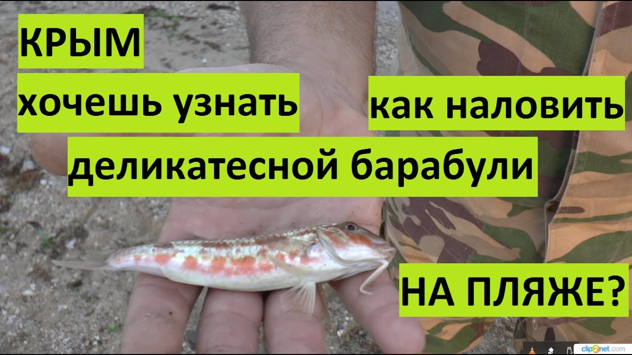 Крым. Рыбалка на барабулю на пляже.