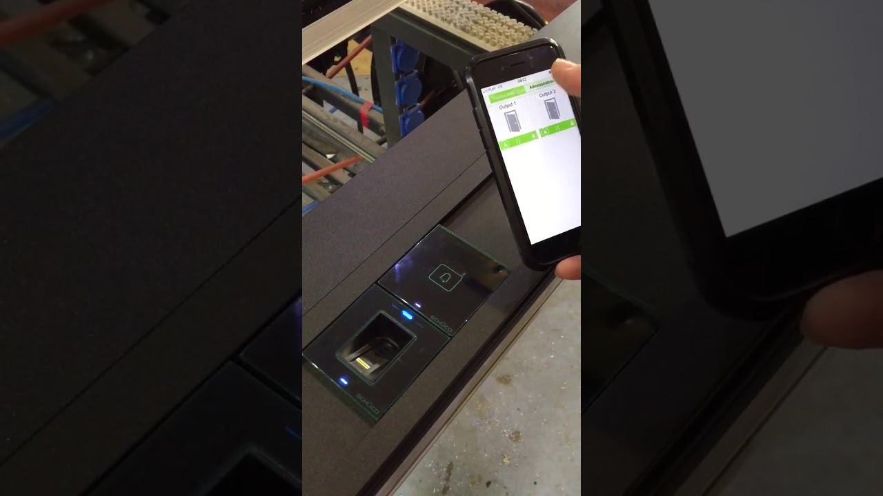 Schuco fingerprint reader with Bluetooth - first use