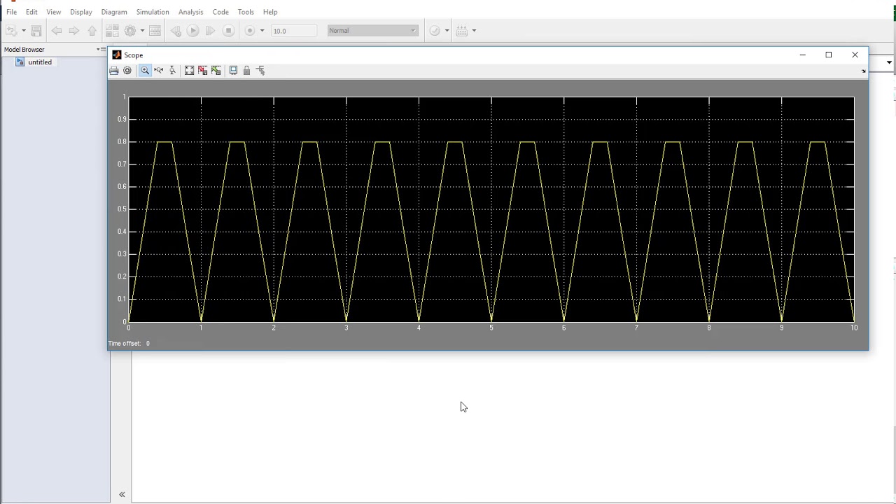 How to generate triangular wave using MATLAB Simulink repeating sequence block