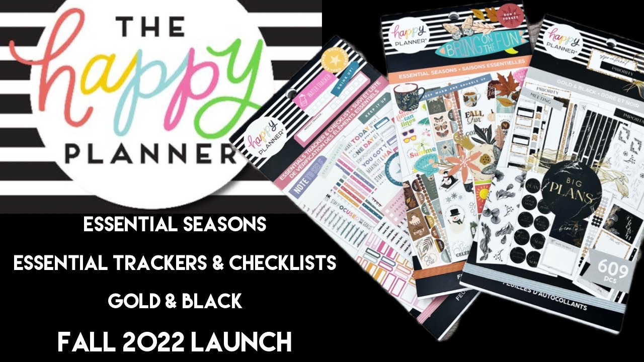 Essential Seasons, Trackers & Checklists, and Gold & Black Stickerbook Flip Thrus | Fall 2022 | THP