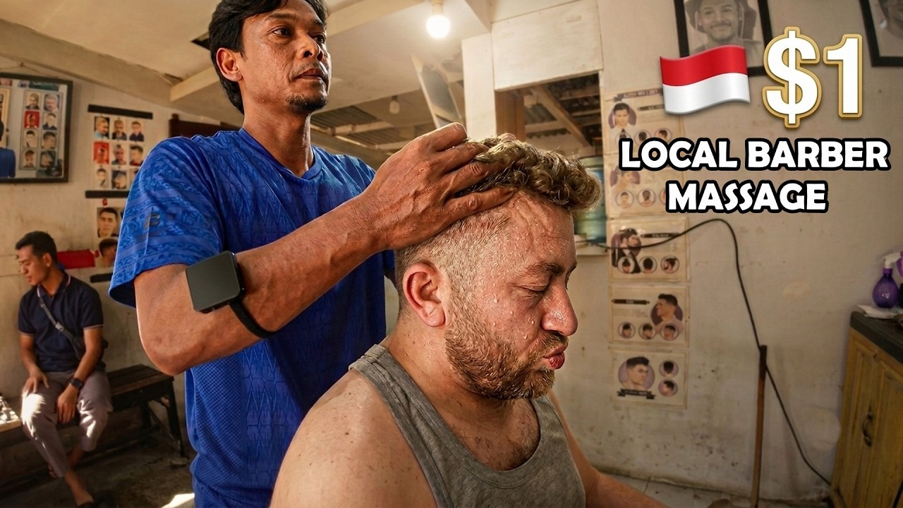 $1 MASSAGE FROM A LOCAL BARBER + CRACKS + ASMR head,scalp,back,face,neck,ear,back,arm,palm Massage