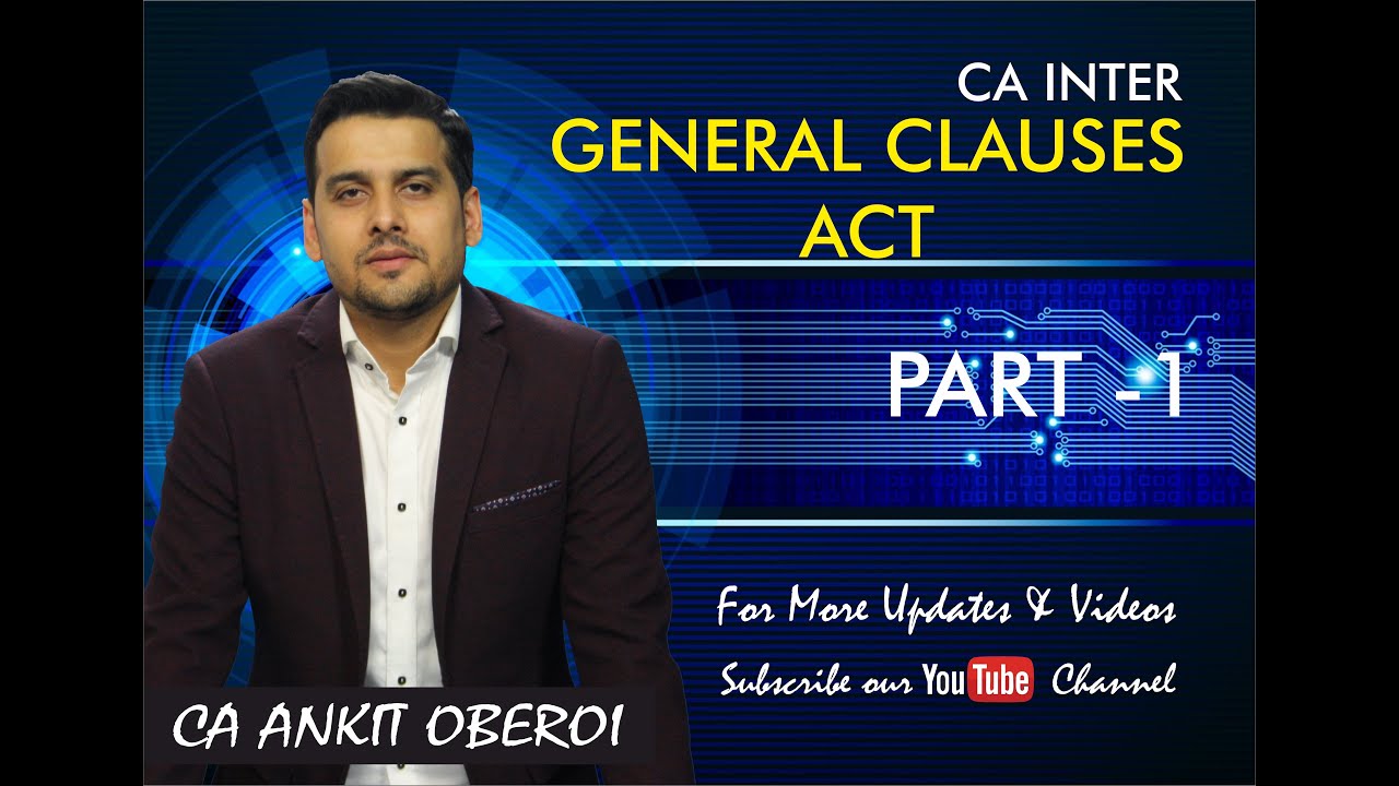 General Clauses Act, 1897-CA Inter-Part 1