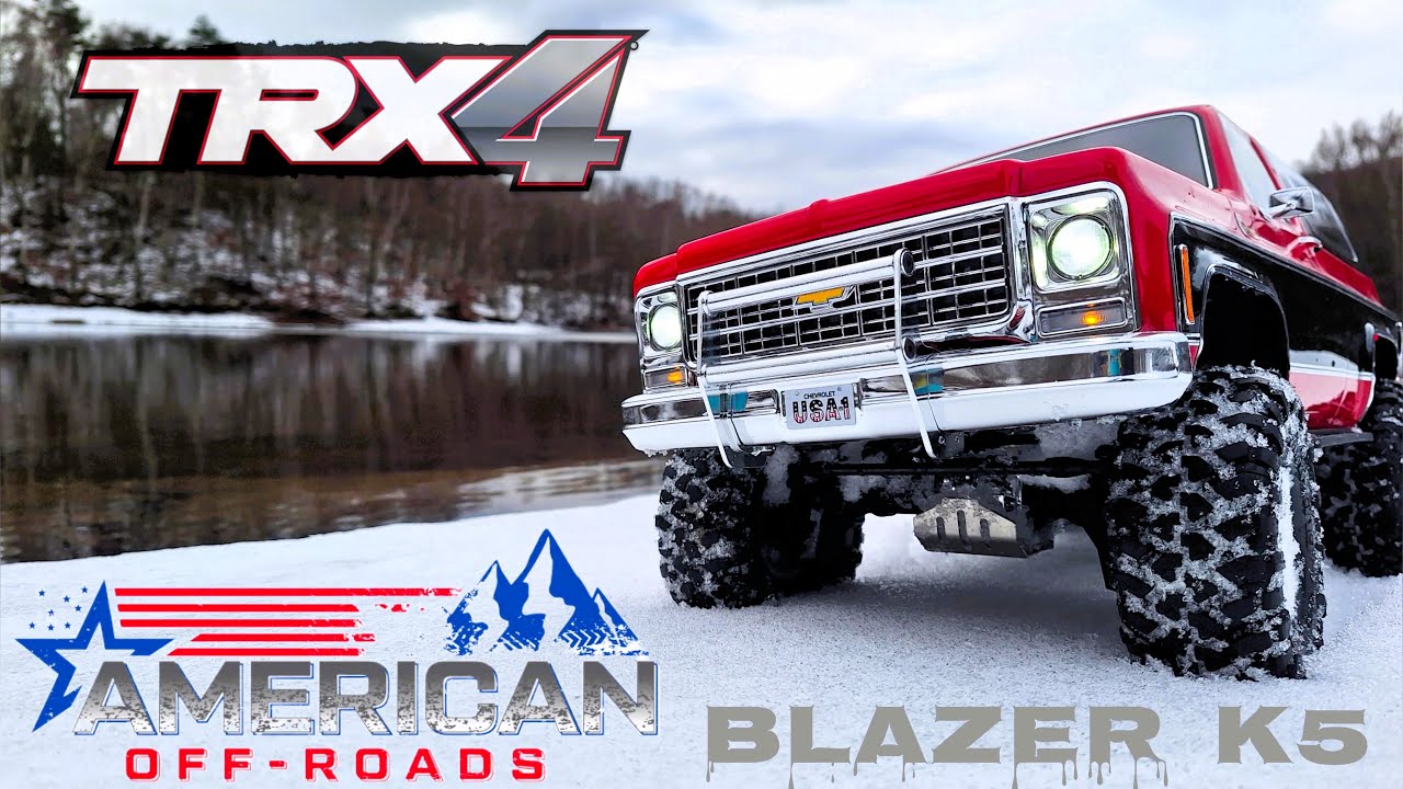 RC TRX-4 Chevrolet Blazer K5 offroad first snow  #rccar #rcoffoad #rccrawler #chevy #traxxas