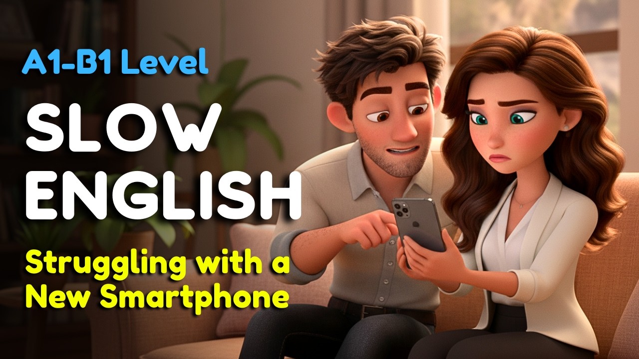Struggling with a New Smartphone | Easy English Listening for Beginners (A1–B1)