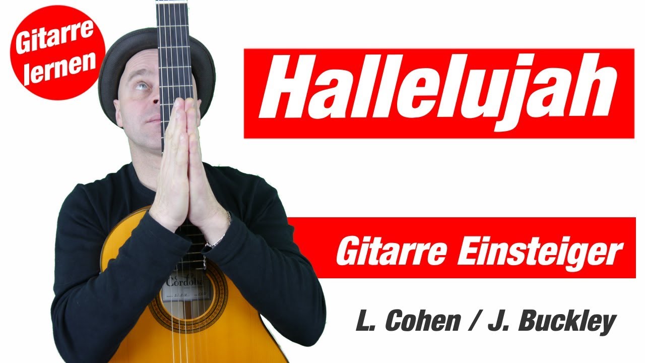 Hallelujah super einfach auf Gitarre spielen