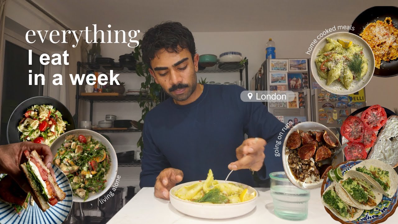 What I eat in a week living alone |  simple home cooked meals | My first YouTube video