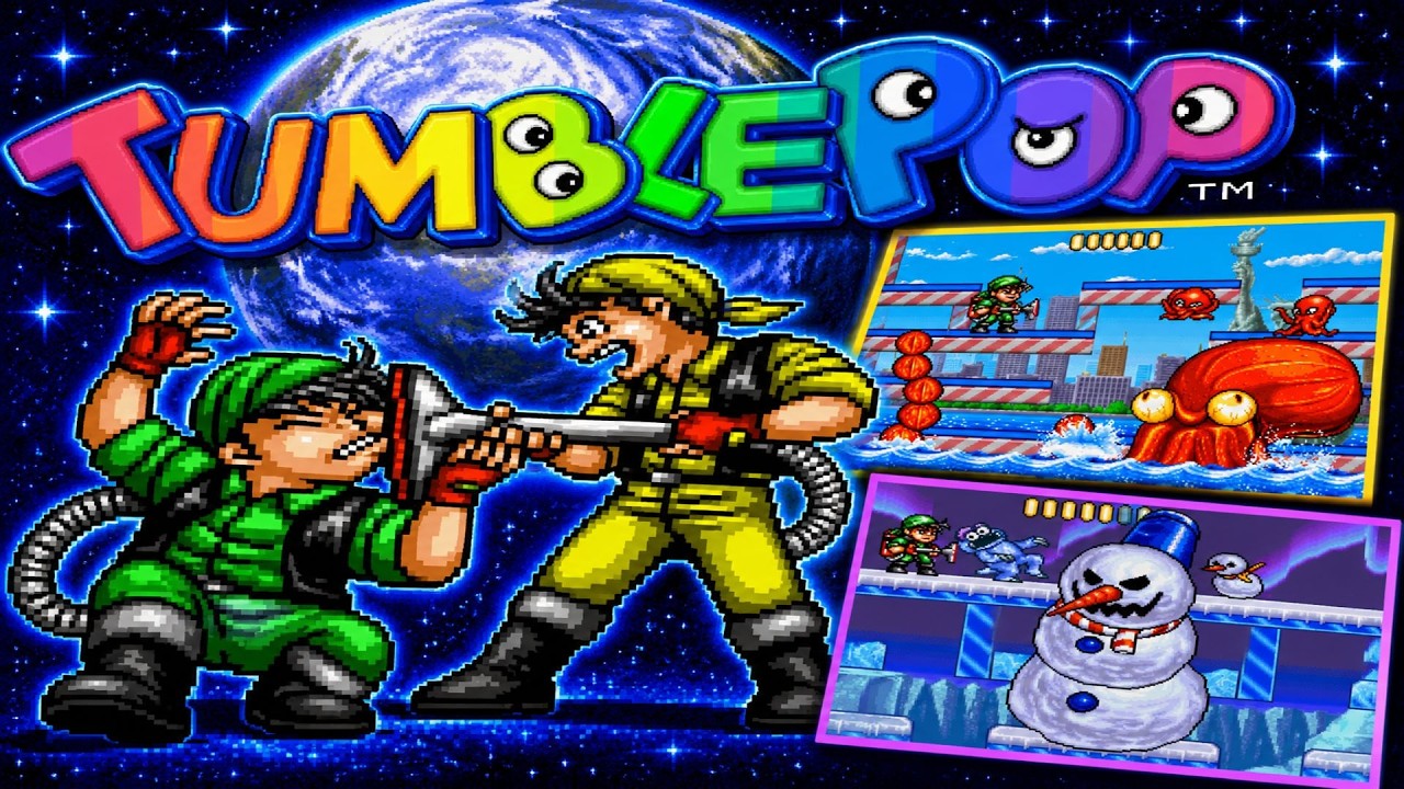 Tumble Pop (1991) [Аркада] Полное прохождение 4k 60fps