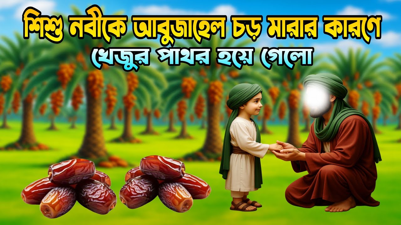 হজরত মুহাম্মদ (সাঃ) কে চড় মারার কারনে খেজুর কেন পাথরে পরিনত হয়েছিলো || শিশু মুহাম্মাদ সাঃ এর কাহিনী