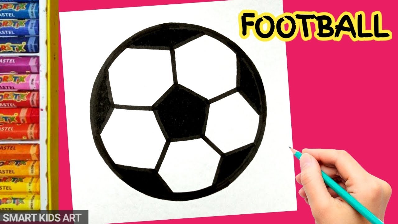 How to Draw a Football | Football Drawing | Draw Smart