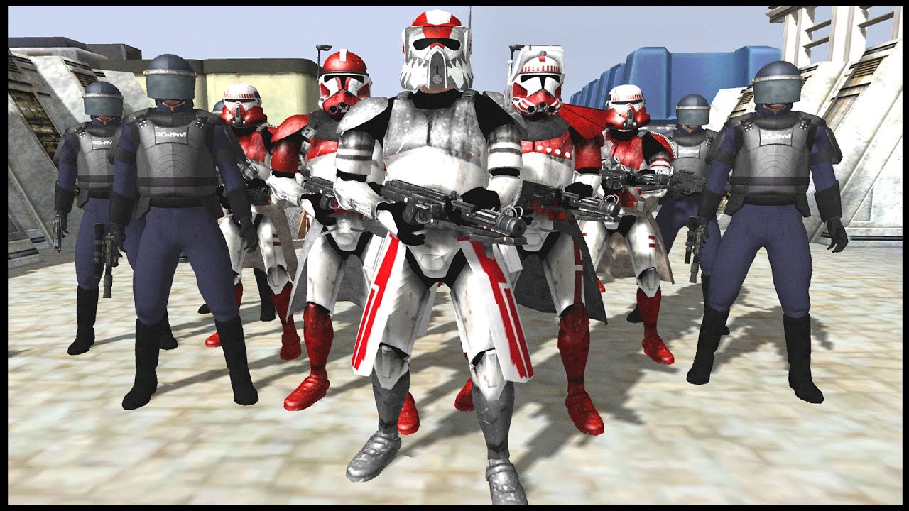 Coruscant Guards Ambushed in the Streets!? - Men of War: Star Wars Mod Battle Simulator