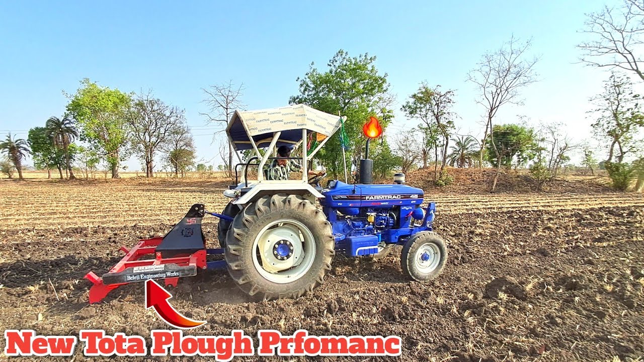🚜ट्रेक्टर के टायर मे पानी भरना क्यो जरूरी होता है।🤔 Farmtrac 45 Tota Plough Prfomanc