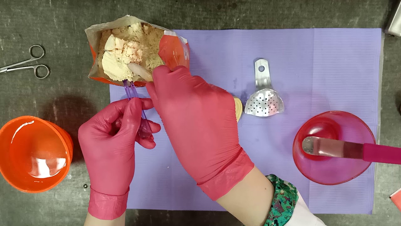 primary impression and pouring study casts