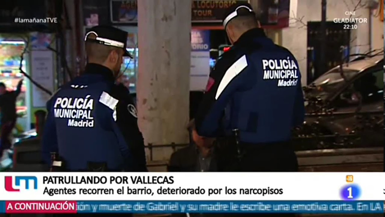 Policía Municipal Madrid patrullando por Valllecas