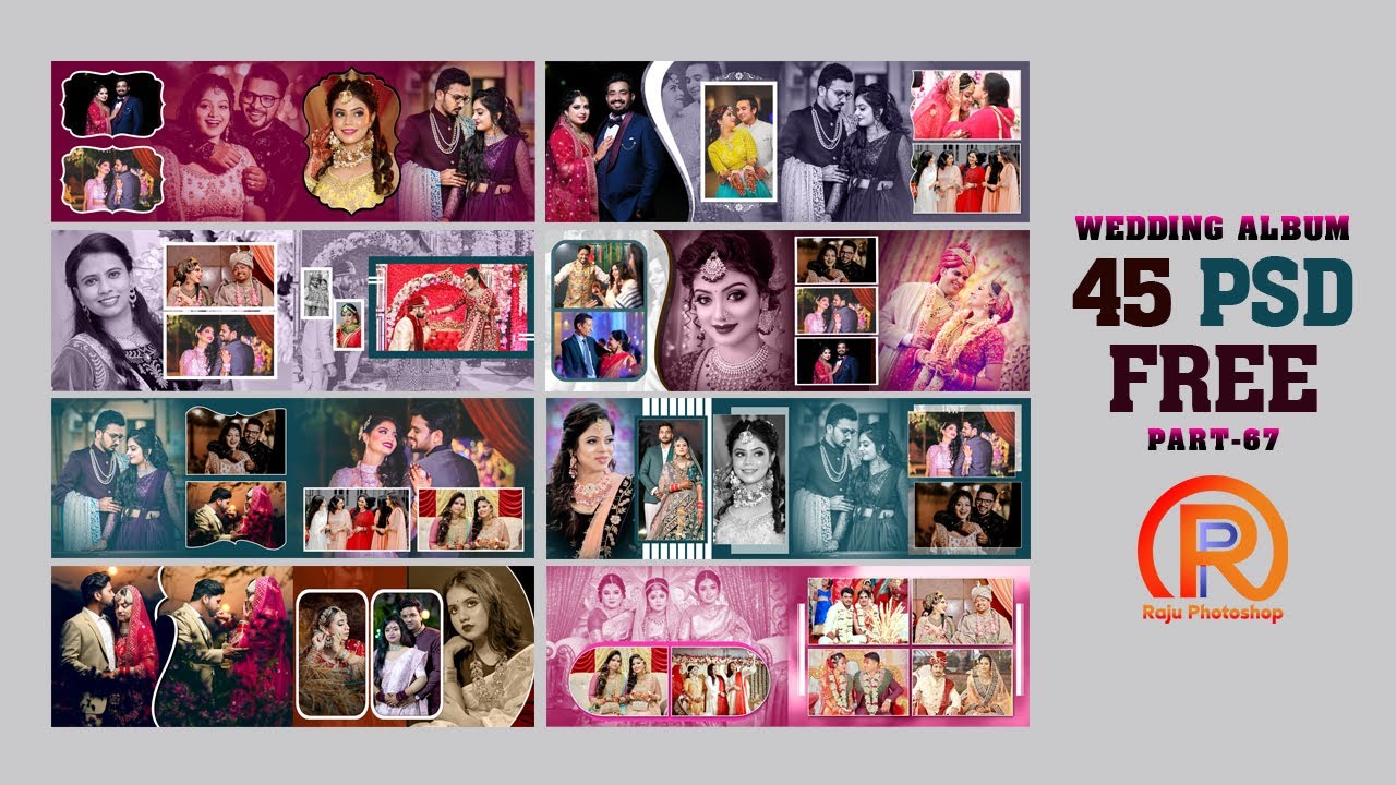 album design free download wedding psd design || latest album psd template