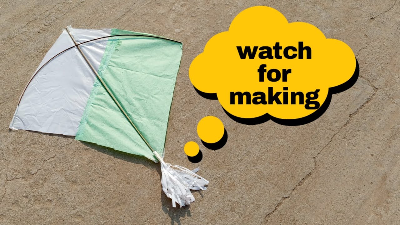 green and white paper kite making new experiment with pari kite at home 😎😎
