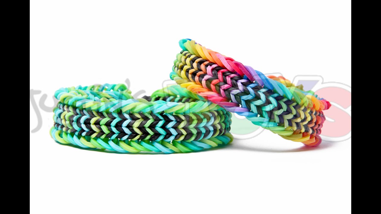 Fishtail Sandwich Rainbow Loom Bracelet Tutorial - Advanced