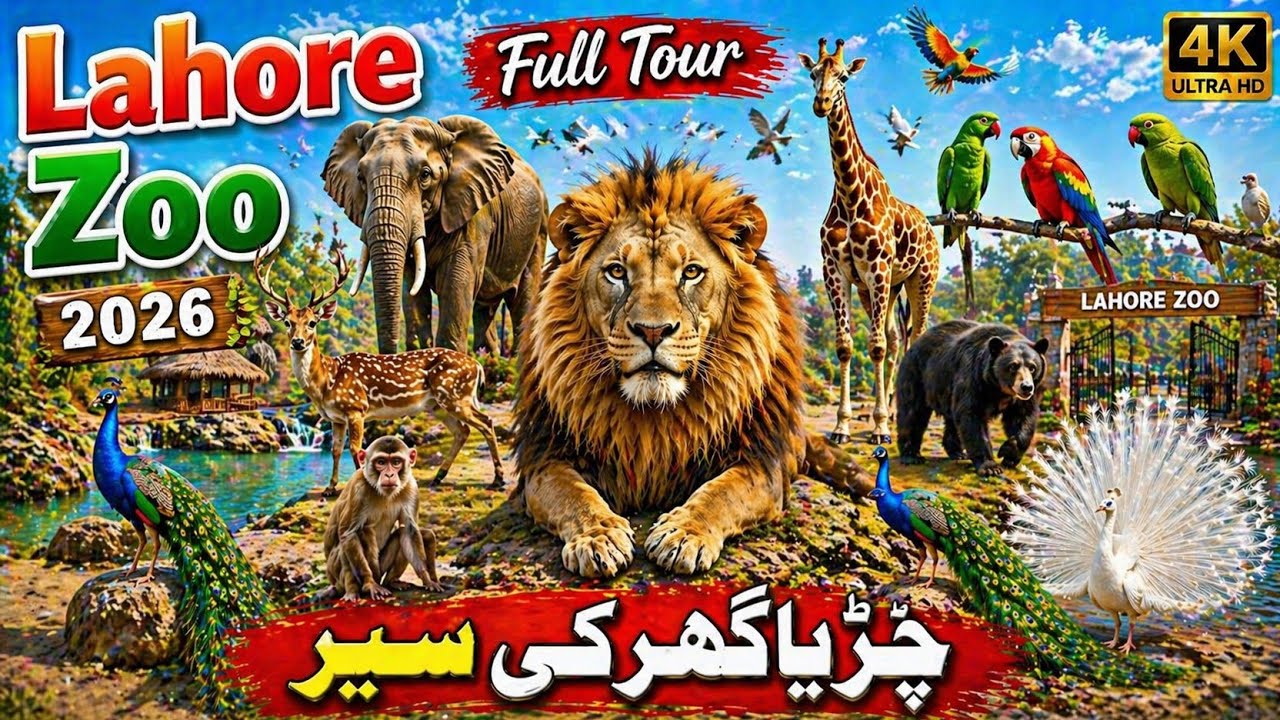 New Lahore Zoo 2026 🦁 | Beautiful Animals in 4K #zoo #lahore #animals #wildlife 