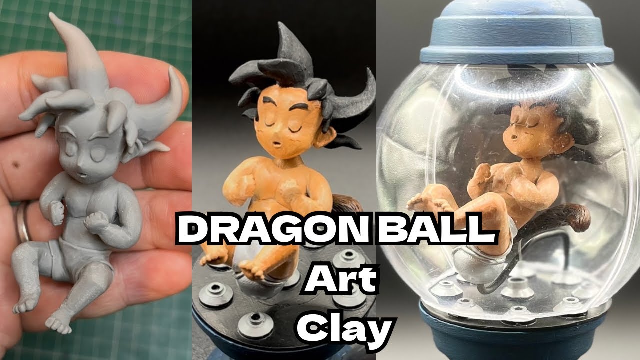 【ドラゴンボール】粘土で保育器に入った孫悟空のフィギュアを作ってみた。