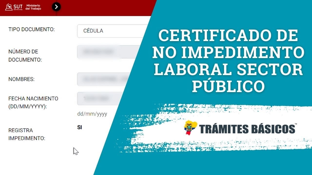 Certificado de no tener impedimento para ejercer cargo público