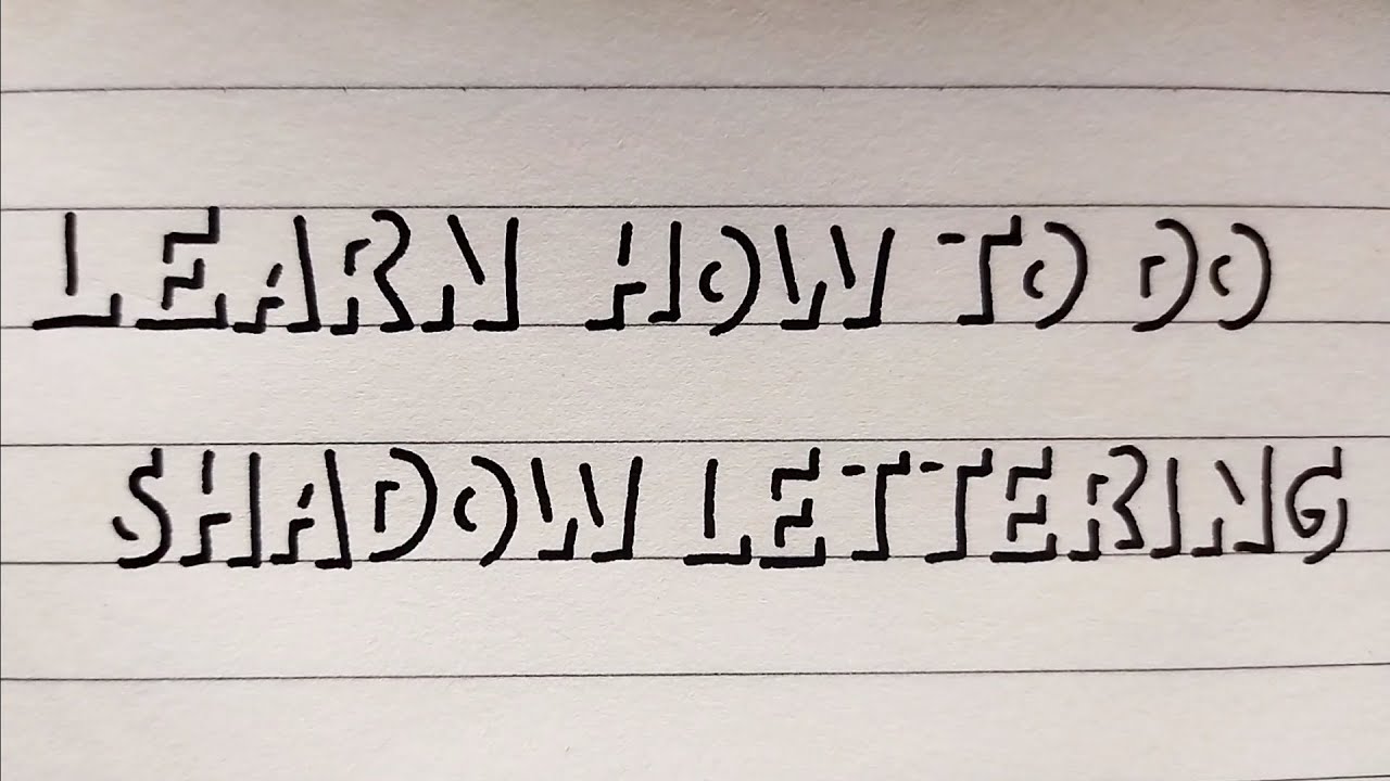 Learn How To Do Shadow Lettering (uppercase & lowercase letters, numbers, and shapes)