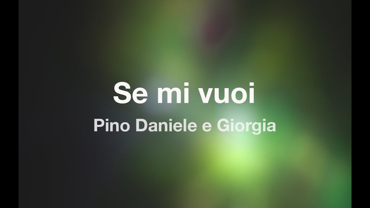 Pino Daniele - SE MI VUOI - Karaoke (Fair Use)