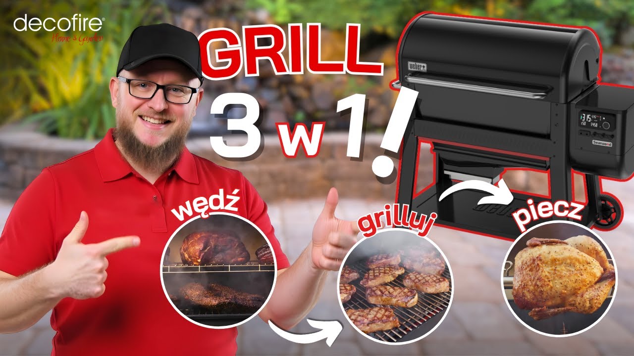🔥 Wędź, grilluj i piecz! Grill na pellet Weber Searwood XL | DECOFIRE