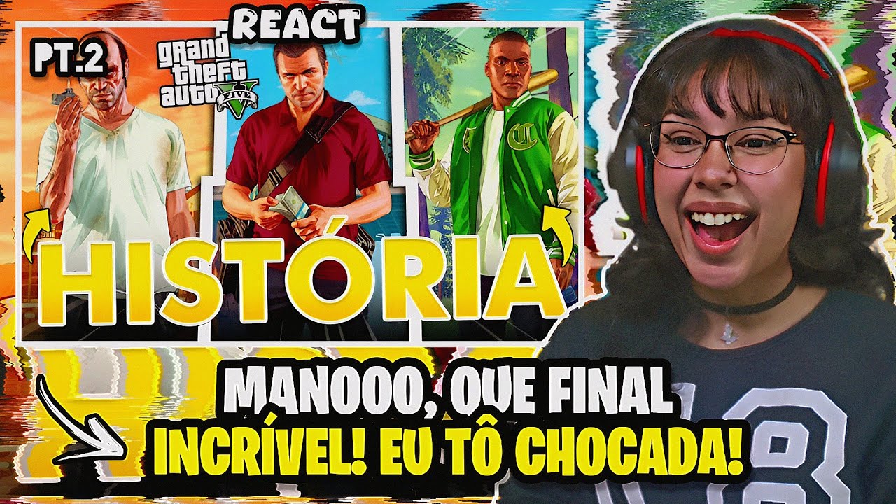 (QUE FOD@!❤️) A Incrível História Do GTA 5 Pt.2 - @TeGeCe | REACT