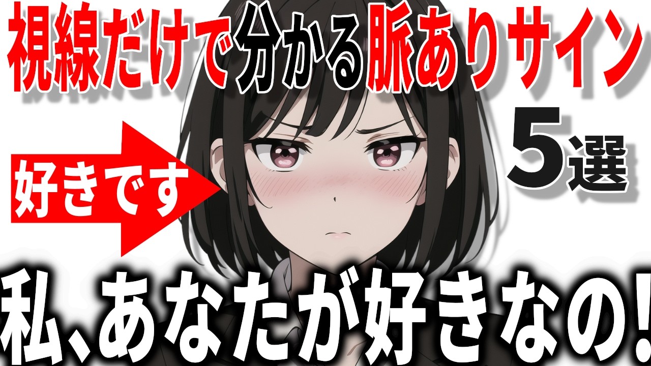 【脈あり】女性の視線だけで分かる脈ありサインの特徴5選!!40代50代男性必見の脈ありサイン!!【恋愛 雑学】