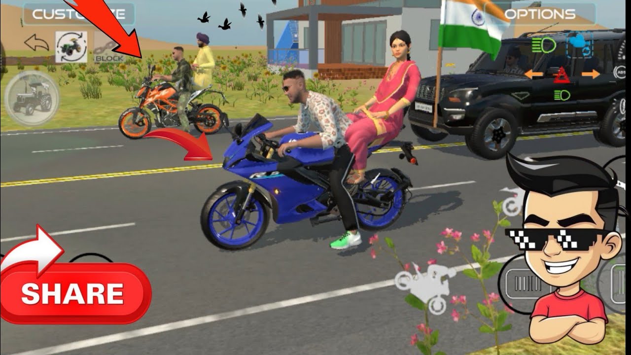 Drive, 🤪Bullet, yamaha, KTM Duke and RS🏍️ bike in Mud black scorpio🕹️🎮💫