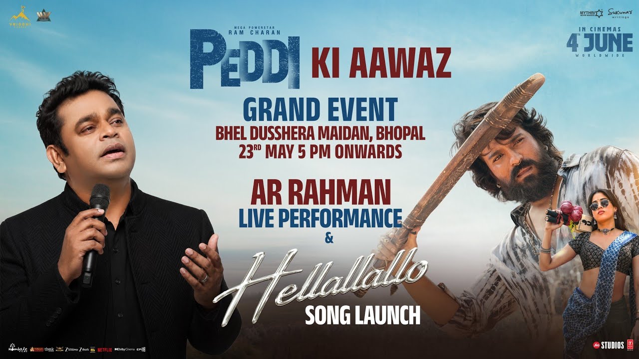 Peddi Ki Aawaz Grand Event on 23rd May | Ram Charan | Janhvi Kapoor | Buchi Babu Sana | A R Rahman