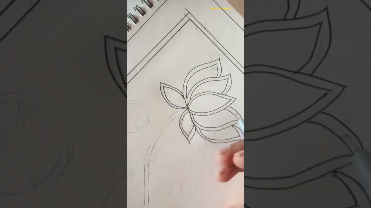 Drawing lotus Madhubani painting #art #madhubani #madhubanipainting #drawing
