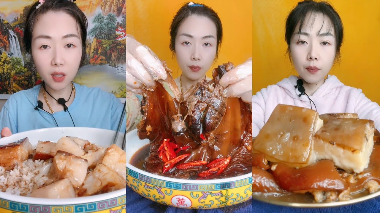 Eating Challenge: Eating pork braised pork belly beef 🍖🍖🍖#mukbang #pork #meat #belly 
