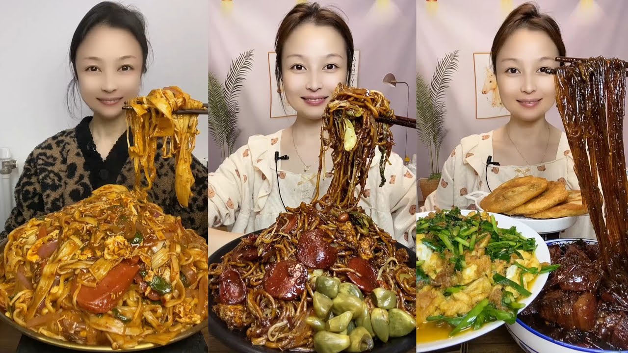 Mukbang Challenge Eating Spicy🔥🥵 Noodles 🍜 Fire noodles🍜🍛Chinese food #pasta #yummy #hotdog #cook 