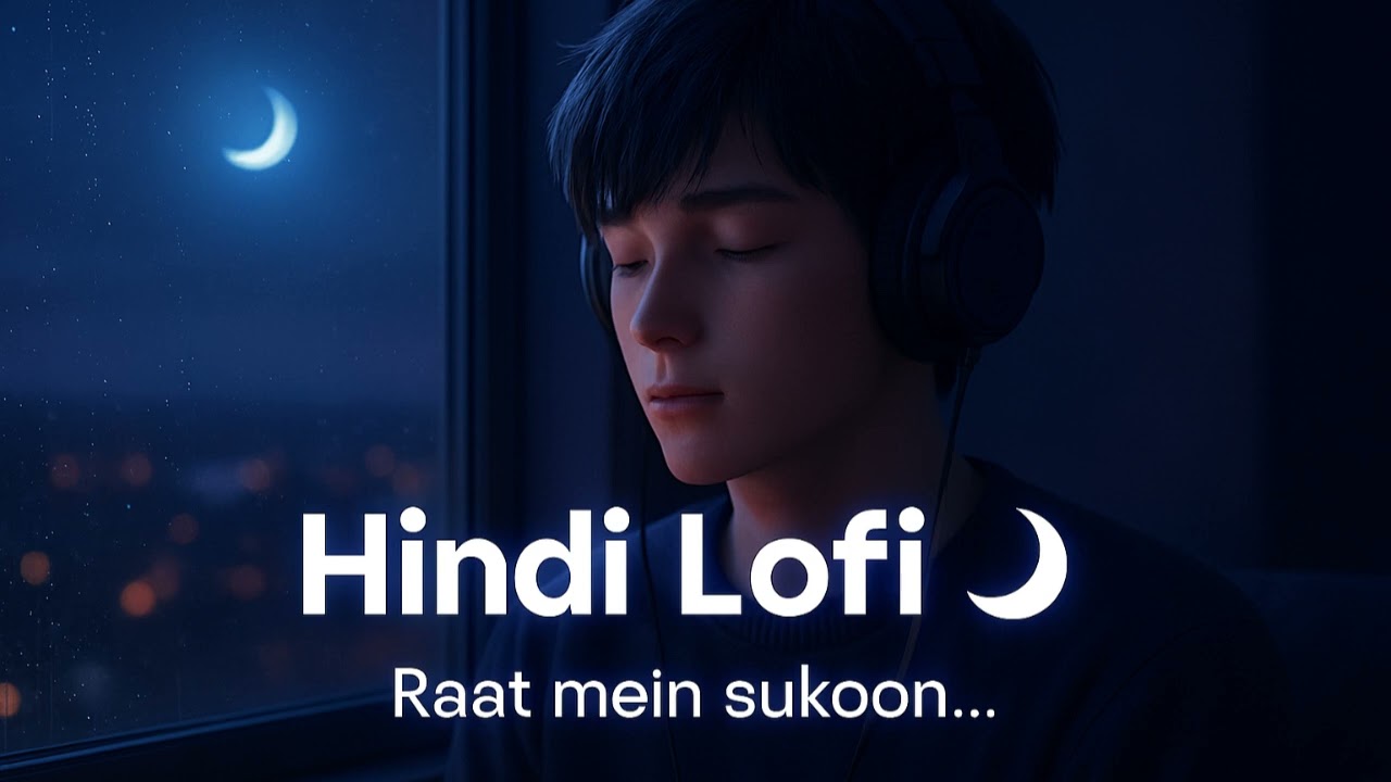 Raat Mein Sukoon 🌙 | Hindi Lofi Song for Sleep, Relax & Stress Relief