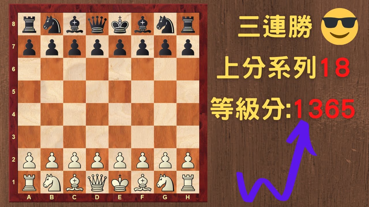 【Rey的西洋棋】-三連勝上分系列:等級分1335→1365
