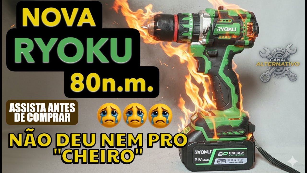 NOVA PARAFUSADEIRA RYOKU - NÃO AGUENTOU O TRANCO!!!