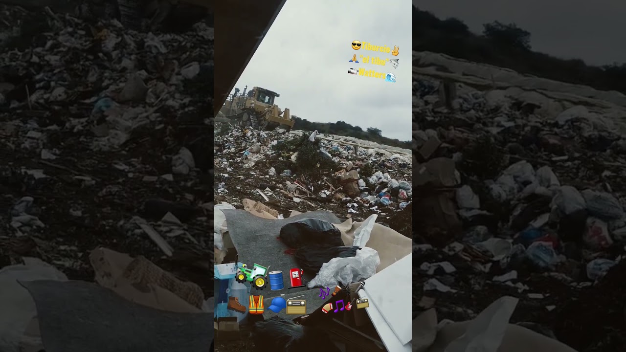 en el Dompe de basura🦺🥾🧢🚜#dump #reels #landfill #trash  #tiburciowatters #youtubeshorts