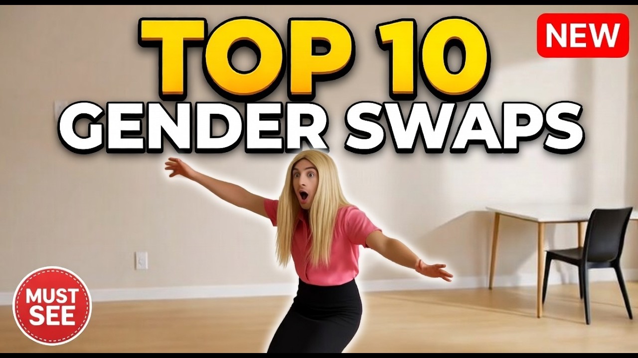 TOP TEN GENDER SWAPS Male to Female Transformation #mtf #trans #femboy #shapeshifting #genderswap
