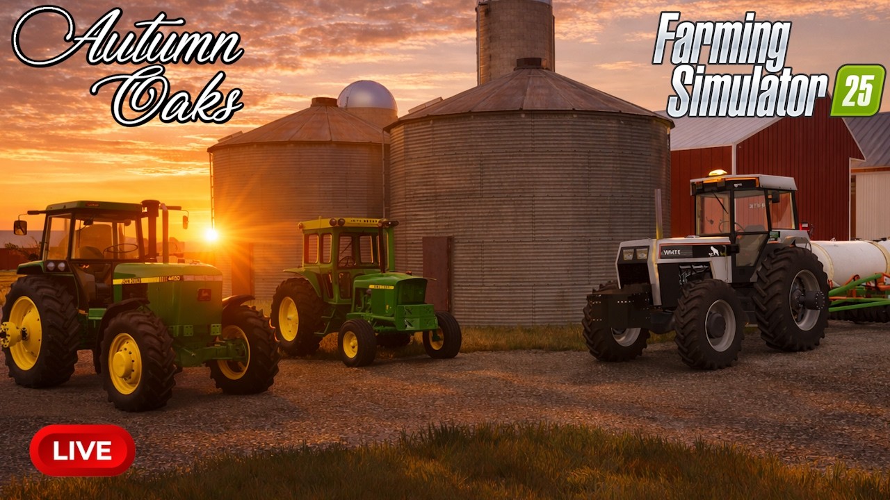 🔴FS25 AUTUMN OAKS FIRST PLAYTHROUGH!!! (BEST MAP??))