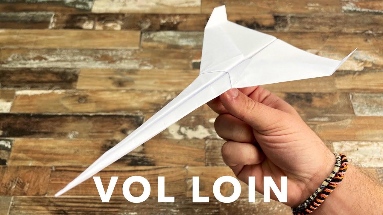 Comment faire le meilleur Avion en papier qui vole LOIN - Planeur - Long vol ORIGAMI
