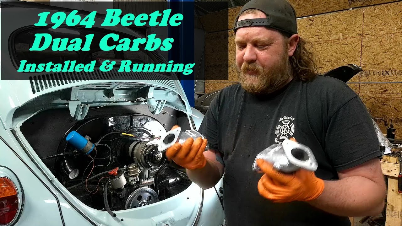 1964 VW Beetle Dual EMPI carb kit install and tune Next step test drive