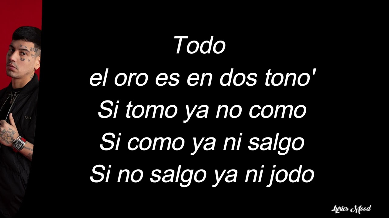Duki - 2Tonos LETRA
