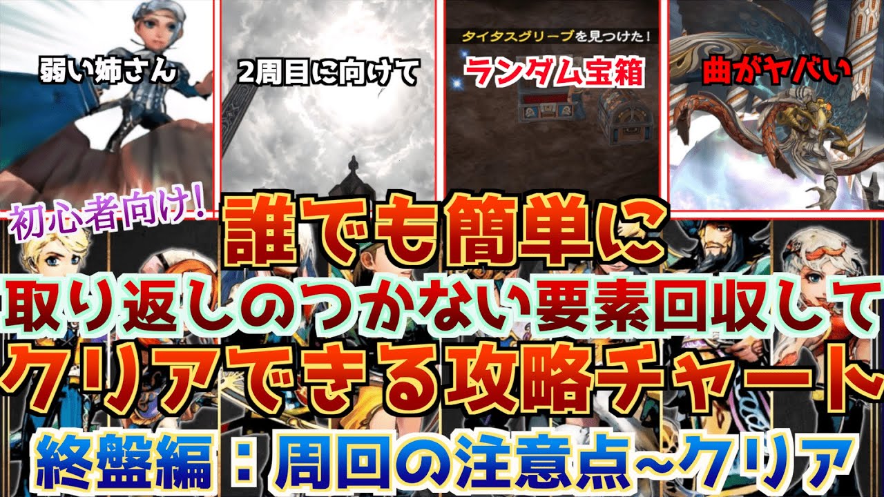 【ミンサガリマスター攻略】誰でも簡単に取り返しのつかない要素回収しながらクリアできる攻略チャートPart3！【2周目に進む前にやるべきこと/厳選におすすめのランダム宝箱/三地点制覇/ダークOP】