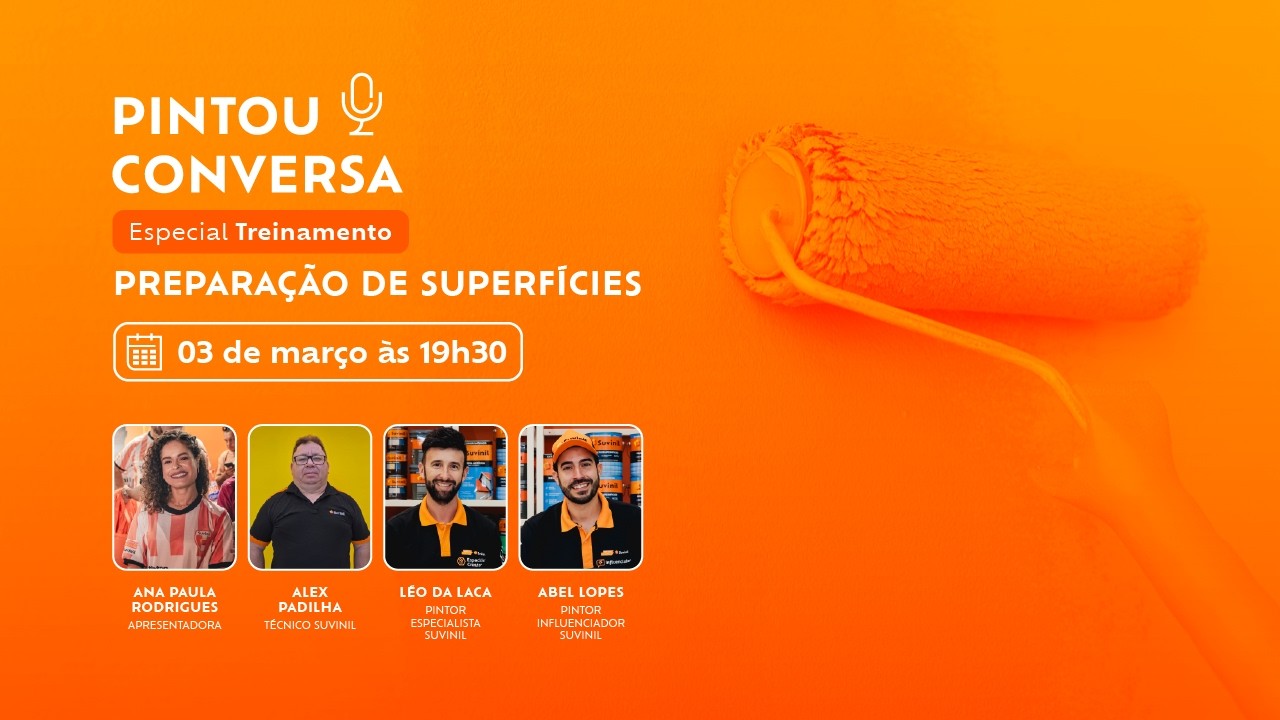 Pintou Conversa Ed. Treinamento - Preparação de Superfícies