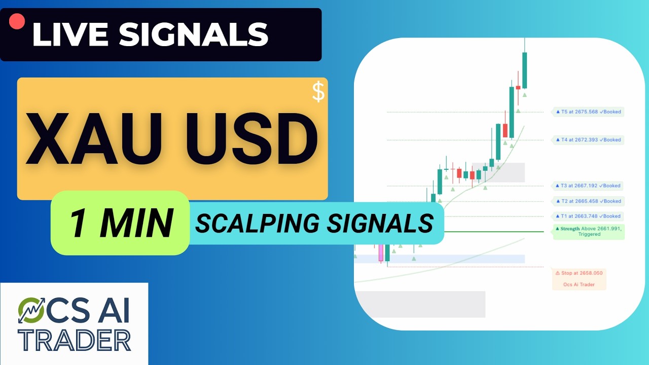XAUUSD 1 MIN LIVE SCALPING 🔴 Gold 1 Minute Signals | Fastest AI Scalping - OCS AI Trader